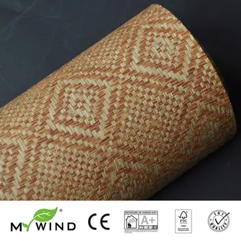 

2019 MY WIND Grasscloth Wallpaper Paper weave 3D damask wallpapers designs furniture wallcovering natural living room hotel