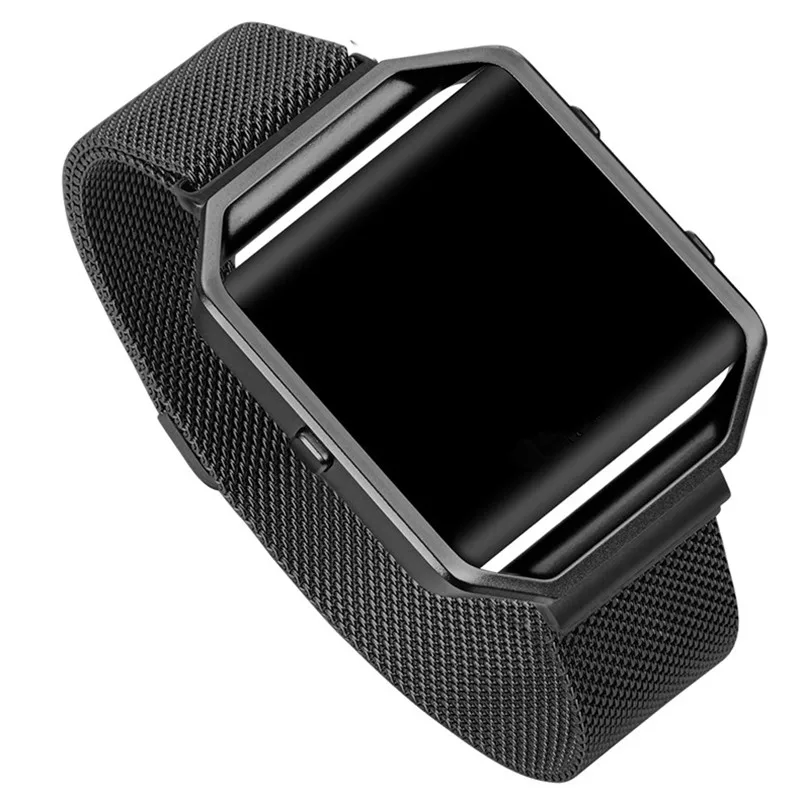 Миланские петлевые часы на магнитном ремешке для Fitbit Blaze, умные часы, сетчатый ремешок из нержавеющей стали, браслет, браслет с рамкой