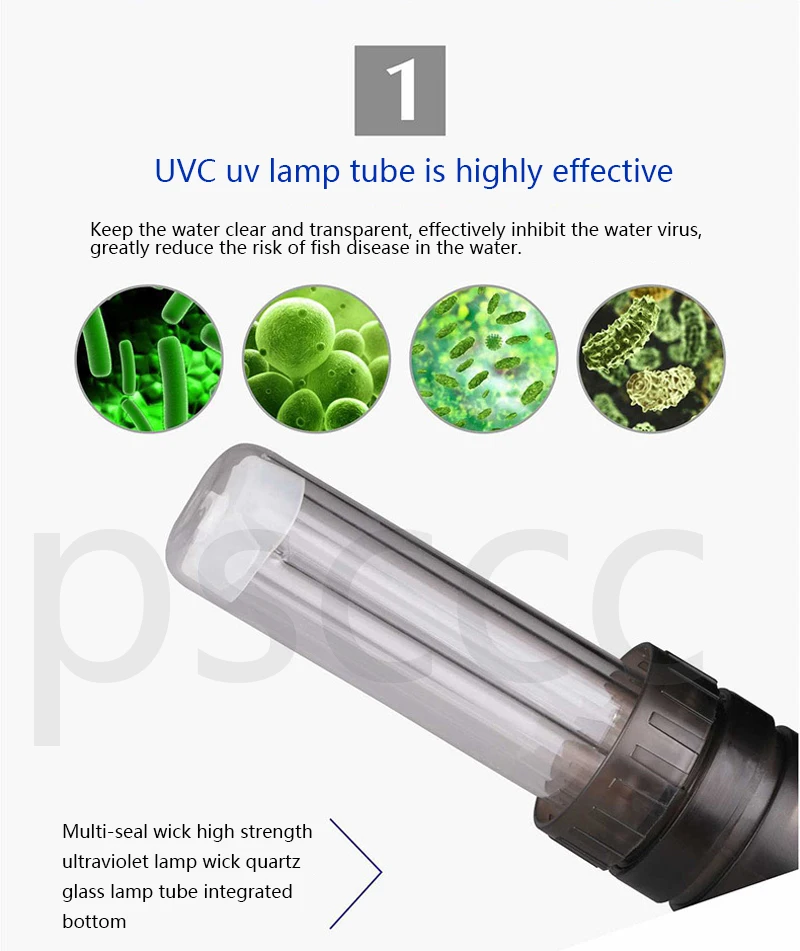 Многофункциональная ультрафиолетовая бактерицидная лампа и внутренний фильтр насос для аквариума GRECH УФ лампа чашка 803 805 807 809