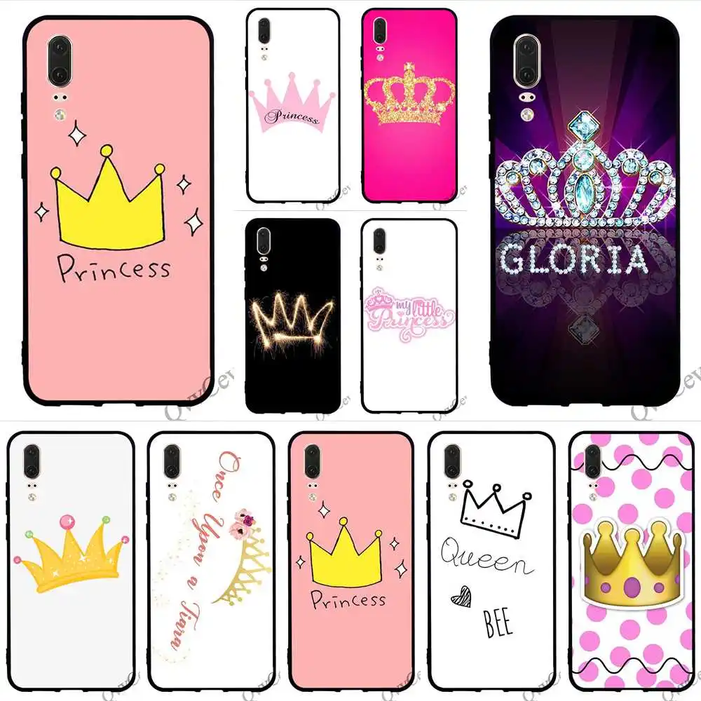 cheap Hybrid PRINCESS Queen boss crown king Phone Cover for Huawei P20 Case P10 P8 Lite Pro P9 Mini P Smart Mate 10 20 Cases