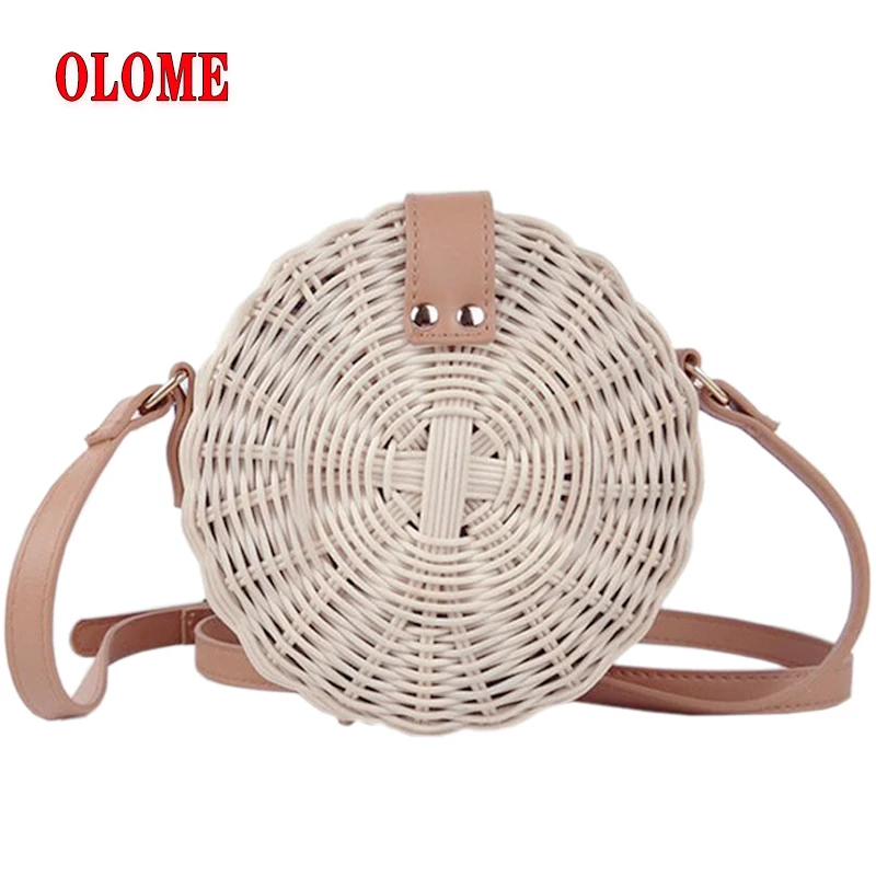 

Rattan Hand-woven Fashionable Casual Single Shoulder Bag Outdoor Natural Fashion Retro Rattan Woven Bag For Women Brand New