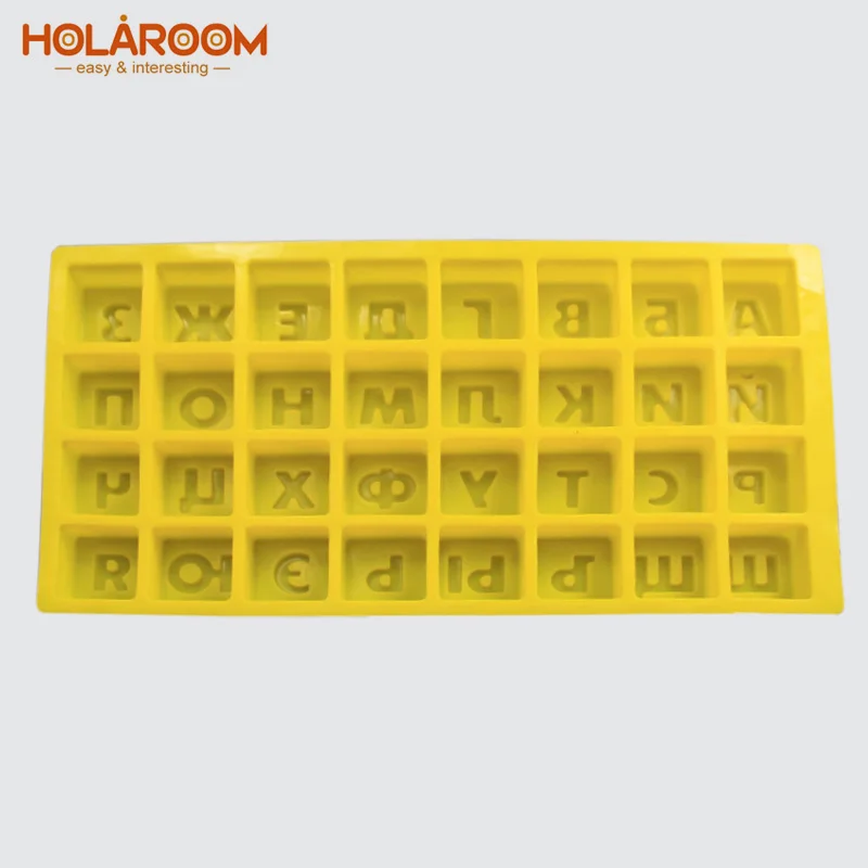 

Holaroom Russian alphabet letter Silicone Mold Ice Fondant Bakeware Baking Mold DIY Cake Decorating Tools