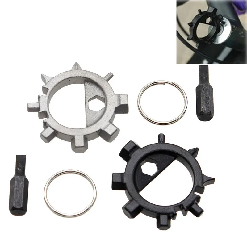 

2 Colors 1 Set Multi Stainless Steel Screwdriver Key Ring EDC Tools Bottle Opener Bicycle Adjust Tools 7.5*2cm/2.95*0.79in