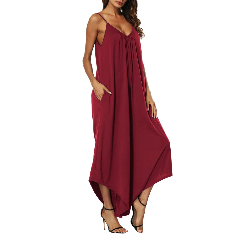 Womail bodysuit Women Summer Fashion Ladies Summer Sleeveless Backless Loose Long Playsuits Rompers Jumpsuit NEW dropship M6 Womail bodysuit Women Summer Fashion Ladies Summer Sleeveless Backless Loose Long Playsuits Rompers Jumpsuit NEW dropship M6