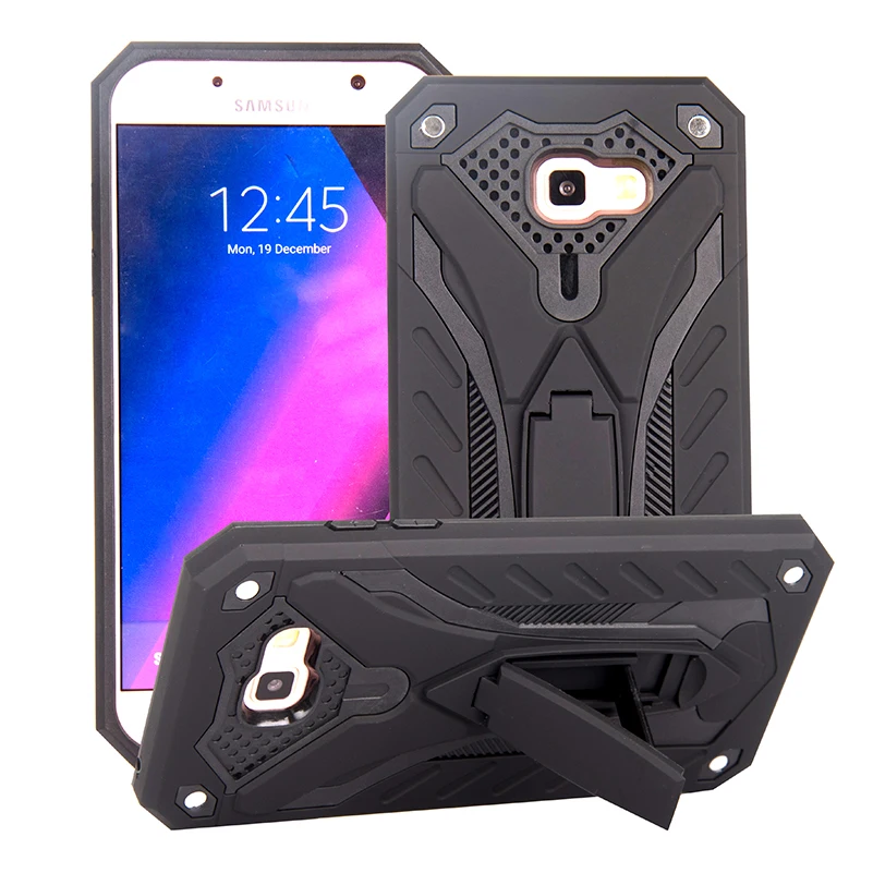

For Samsung Galaxy A3 A5 A7 J3 J5 J7 2017 Luxury Armor Stand Hard Phone Cover For Samsung Galaxy J3 J5 J2 Prime 2016 Case Cover