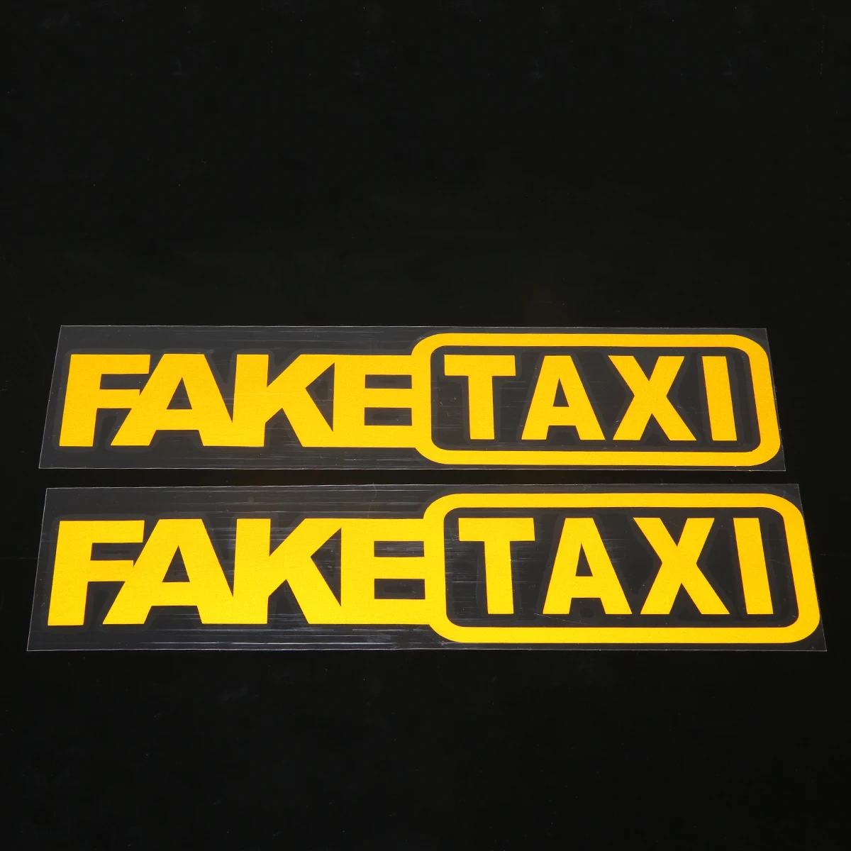 Car Styling 2Pcs FAKE TAXI Car Stickers Reflective Stickers Funny Window Vinyl Decals Self Adhesive Emblem Car Stickers