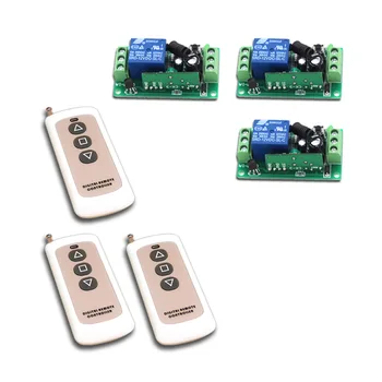 

Electric Control Lock /Gateway Wireless Switch System 9V 12V 24V Wireless Remote Control Switch System Transmitter with Receiver