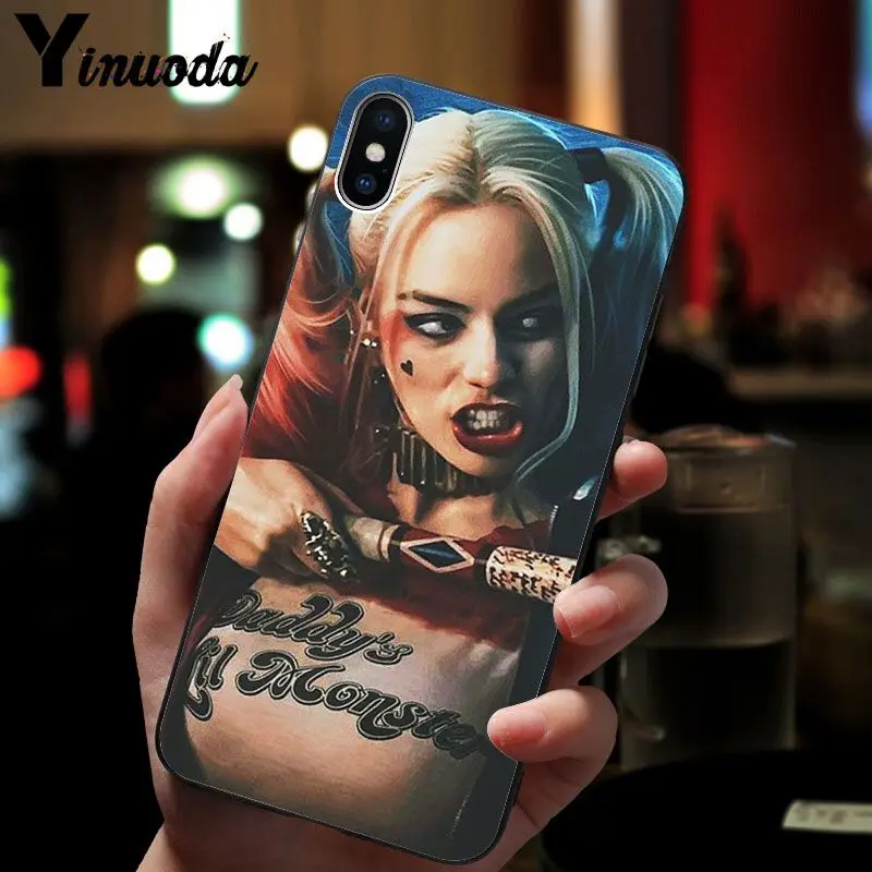 Yinuoda чехол для телефона с принтом сделай сам harley quinn iPhone X XS MAX 6 6S 7 7plus 8 8Plus 5 5S