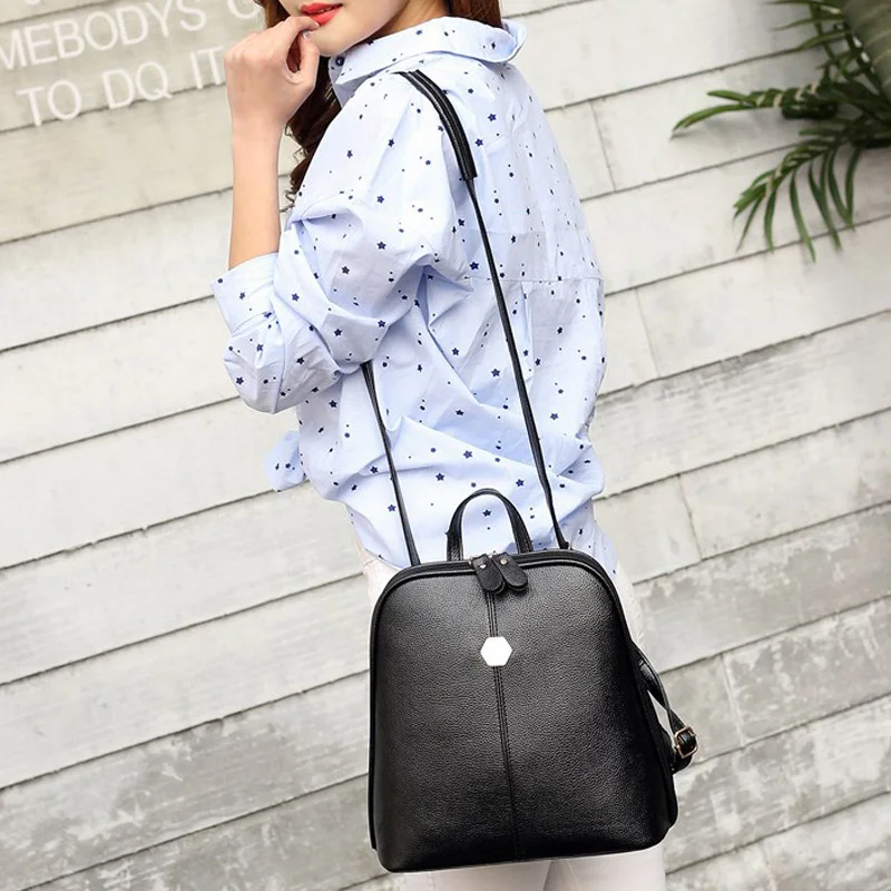 Women Backpack PU Leather Black Female Shoulder Bags Small Ladies Handbags Designer Fashion Girls School Backpack Rucksack BP0185 (11)