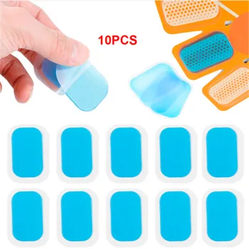 

10pcs Gel Pads Muscle Stickers Fitness Full Body Massager Silicone Hydrogel Mat Replacement For Smart Abdomen Muscle Trainer
