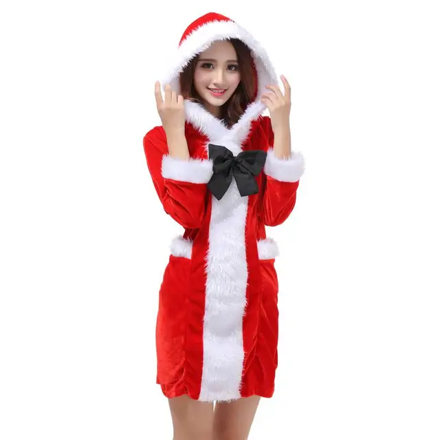 Sexy Christmas Women Dress Women Sexy Santa Christmas Costume Fancy 