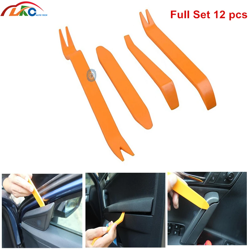 

New Arrival full set 12pcs Car Auto Panel Audio Refit Trim Removal Tools Set Kit Univesal Car Pry Refitting Tool