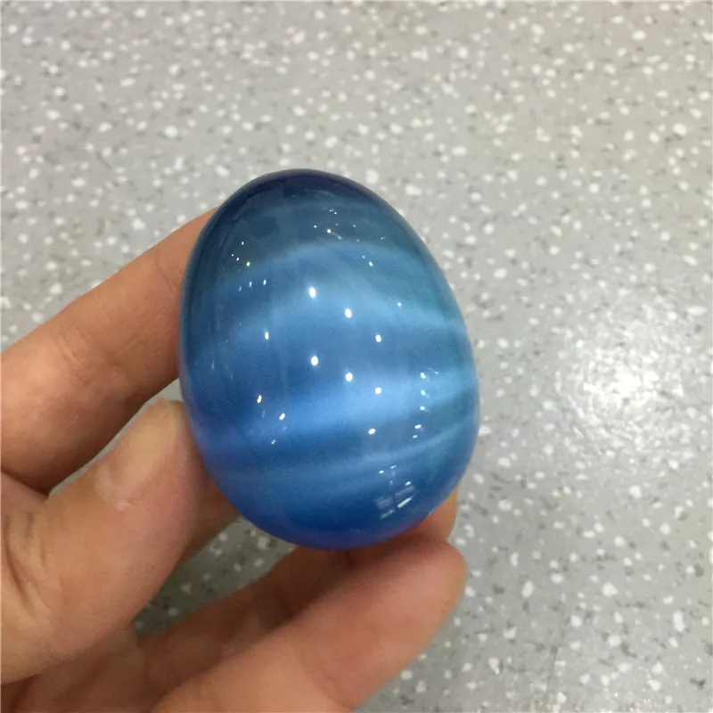 Натуральный кошачий глаз камень яйцо разного цвета драгоценный массаж Йони