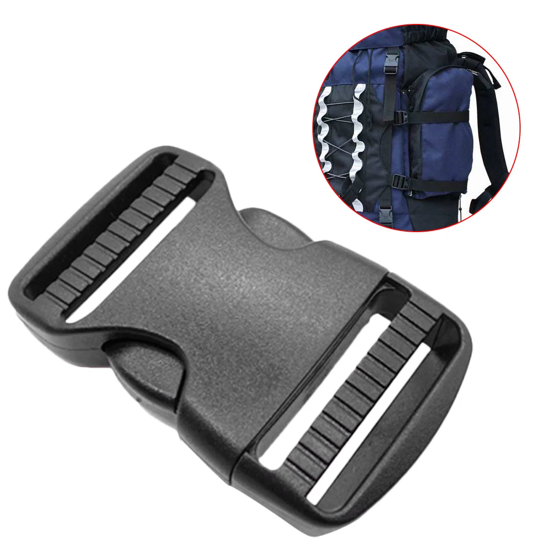 

38mm Plastic Hardware Dual Adjustable Side Release Buckles Backpack Belt Bag Parts Strap Webbing