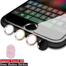 Алюминиевая наклейка на кнопку Touch ID Home для iPhone 8, 7, 7, s, 6, 6s Plus, 5S, поддержка идентификации отпечатков пальцев, разблокировка сенсорного ключа