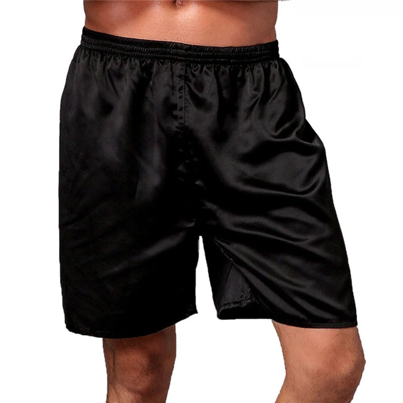 Comfortable Men's Satin Silk Boxers Pajama Short Trousers Shorts Combo
