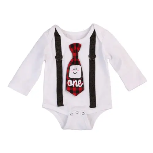 

Baby Clothing Fashion Baby Boys Girls Plaid Bow Tie gentleman Romper Jumpsuit Christmas Clothes