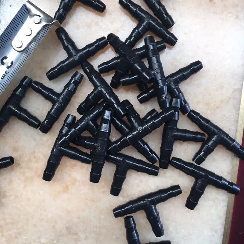 

25/50/60/70 Pcs 3 Way T Shape Joint Hose Plant Watering Connectors for Garden Irrigation -Drop