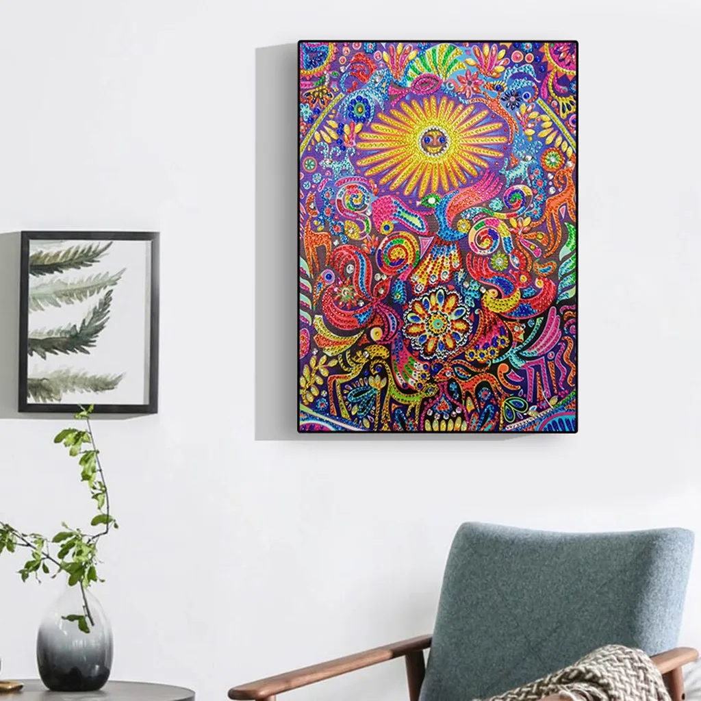 Nordic Style Abstract Landscape Pattern DIY Full Diamond Cartoon Painting Special Design Decorative H0417 | Дом и сад