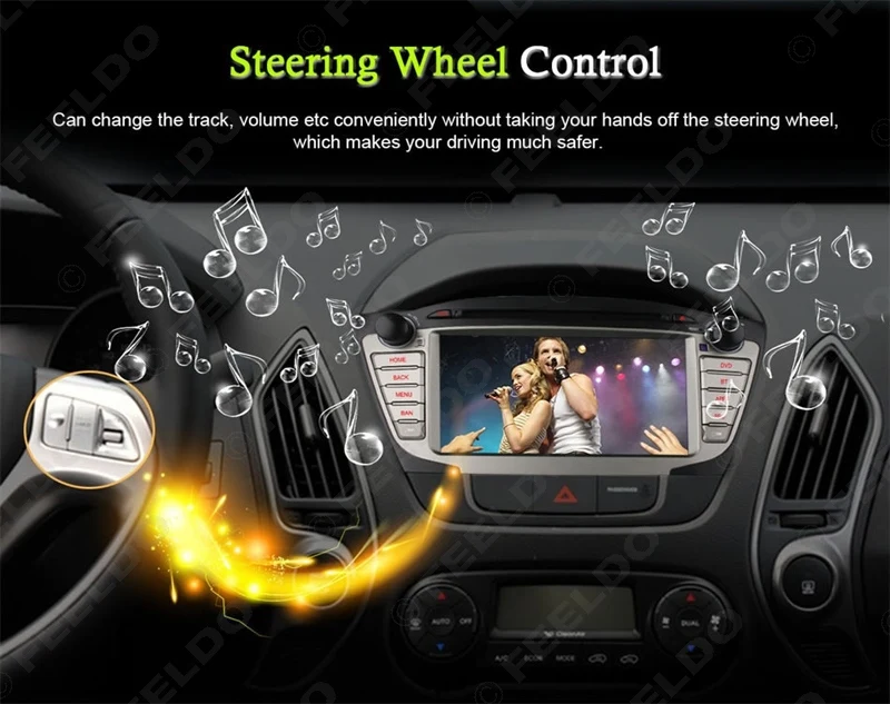 Discount FEELDO 7inch Android 6.0 (64bit) DDR3 2G/16G/4G LTE Car DVD GPS Radio Head Unit For Hyundai ix35/Tucson(09~15) #2459 9