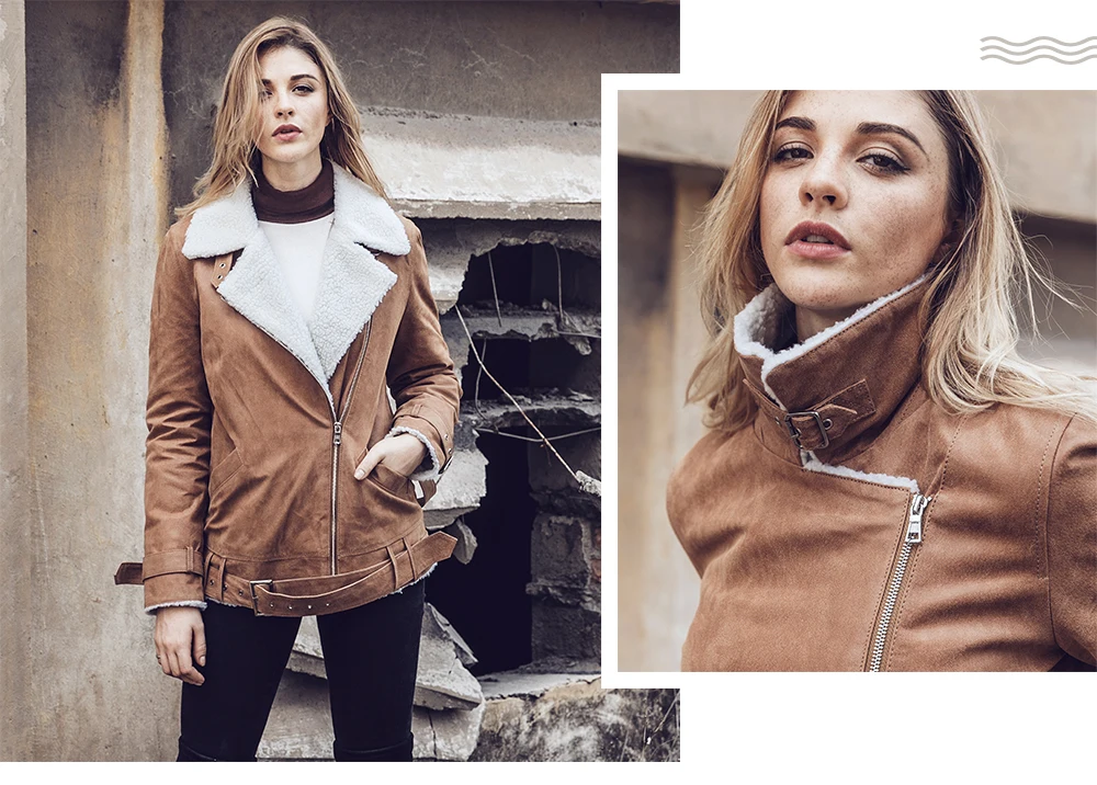 2017 новое женское пальто из свиной кожи из искусственного меха, куртка из натуральной кожи, Женская мотоциклетная куртка из натуральной кожи