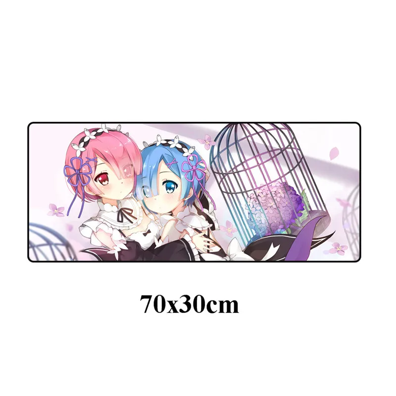 Японский аниме Rem коврик для мыши Большой 70x30 см Otaku speed Gamer коврик для мыши фиксирующий край нескользящий для планшета ПК ноутбук Настольный коврик - Цвет: Model 2