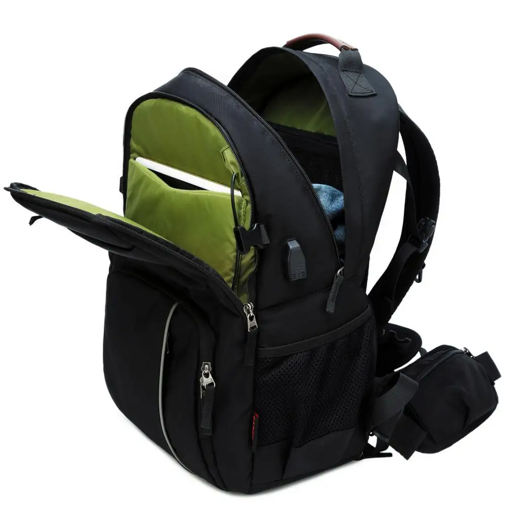 Professional Photography Padded Backpack Nylon Anti-theft SLR 15.6'' Laptop Bag Digital Shoulders Camera Lens Case