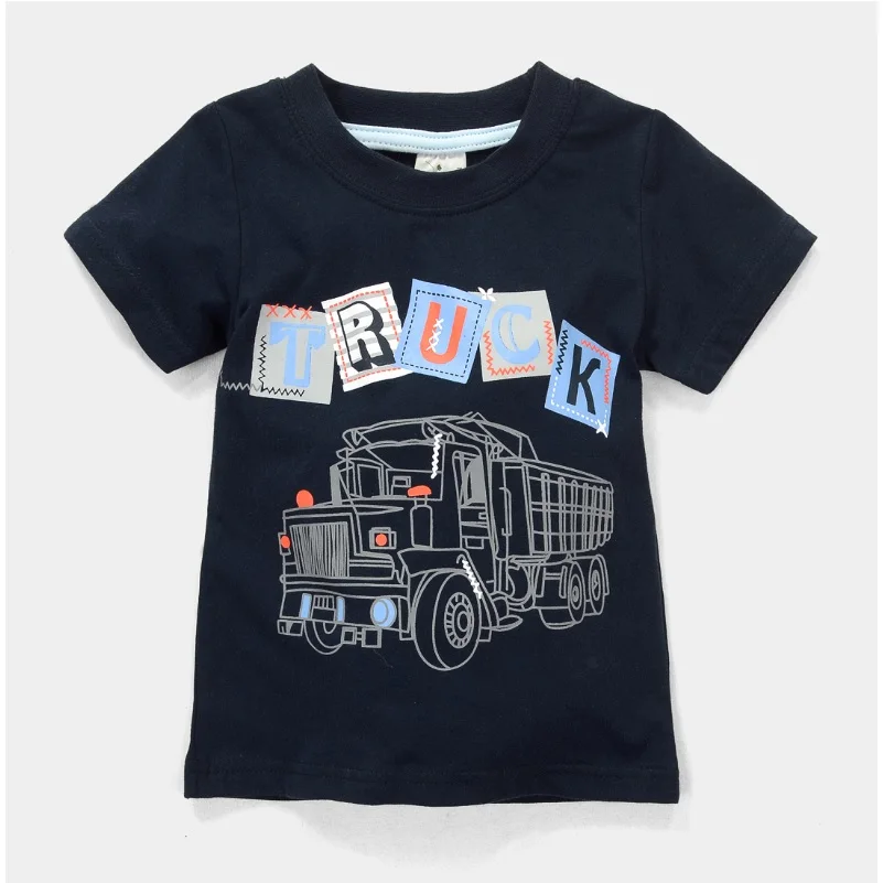 Hooyi Digger Boys Clothes Shirts Kids T-Shirts Baby Boys Tee Shirts Summer Kid Shirt Top 100% Cotton 6 9 12 18 24 Month