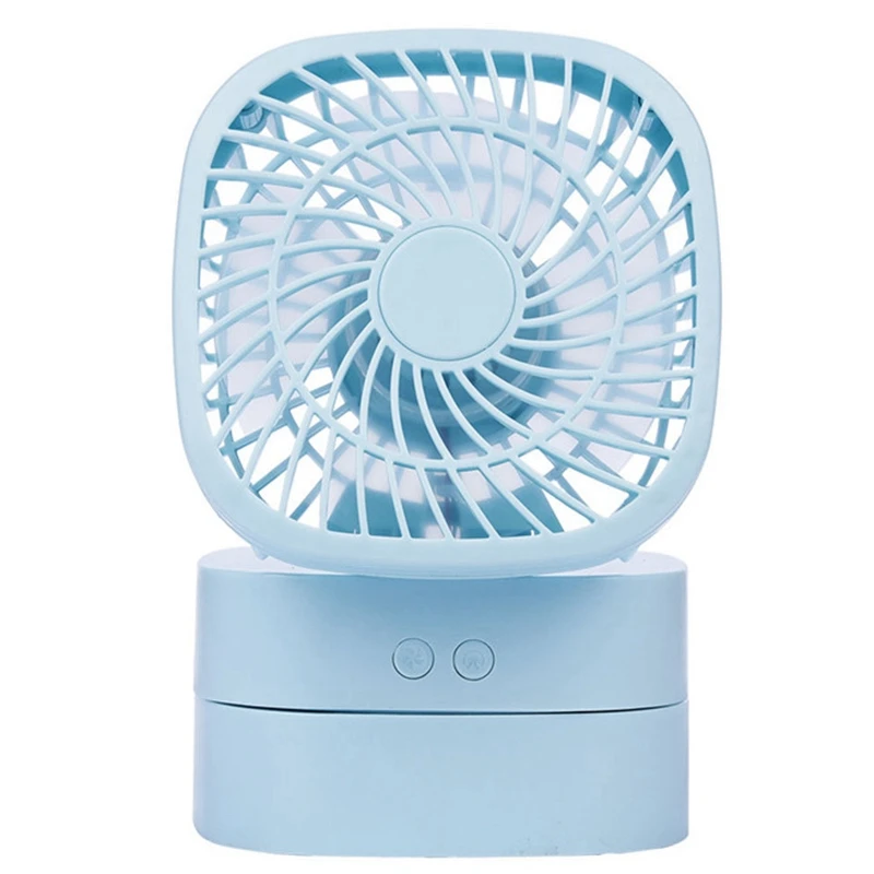 

Mini Usb Rechargeable Foldable Rotatable Fan 2 Speed Wind Speed Adjustable Head Desktop Wireless Cooling Fan