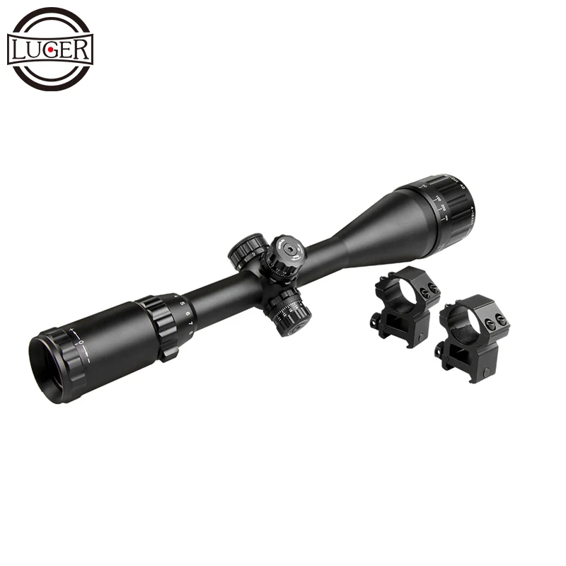 LUGER 4-16X50AOL Tactical Optical Sight Riflescope Outdoor Hunting Scope Fit 11/20mm Rail Mount For Airsoft Air Guns Rifle LUGER 4-16X50AOL Tactical Optical Sight Riflescope Outdoor Hunting Scope Fit 11/20mm Rail Mount For Airsoft Air Guns Rifle