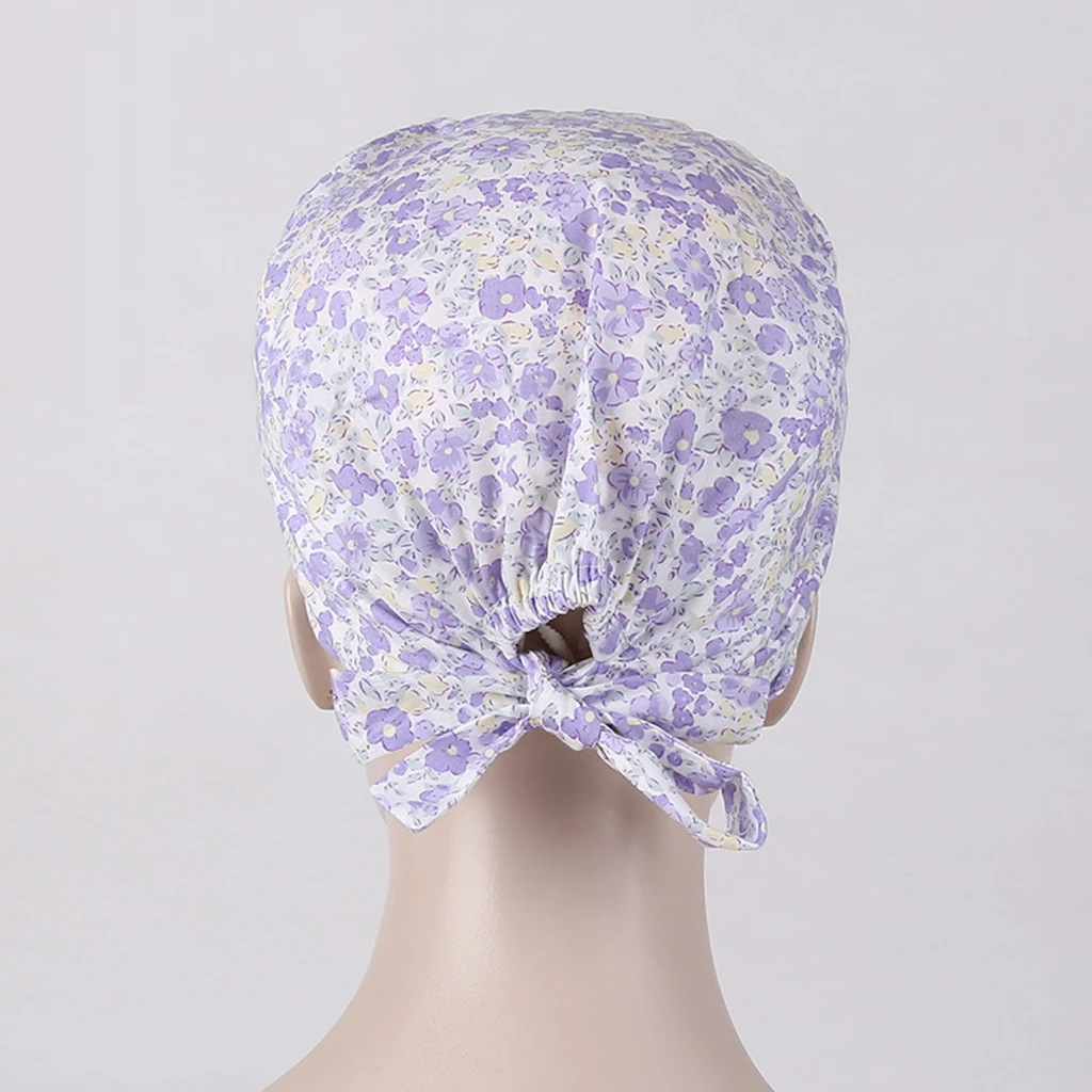 

2pcs Unisex Surgical Cap Adjustable Doctor Lab Hospital Medical Scrub Caps Nurse Cotton Printing Surgical Caps Man Women Cap