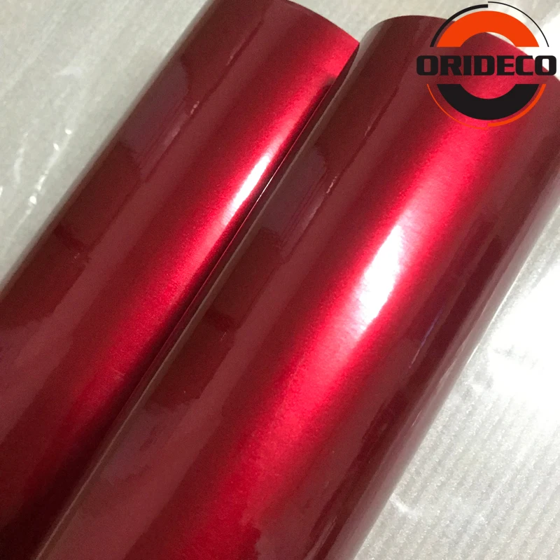 red ultra glossy metallic car vinyl wraps 1