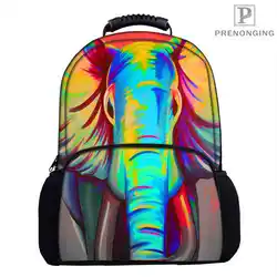 На заказ 17 дюймов слон (1) рюкзак 3D печать школа женщины мужчины дорожные сумки мальчики девочки книга компьютеры сумка #181023-002-0312-29