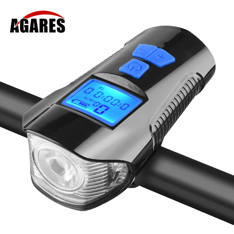 

Wired Bicycle Computer Speedometer Waterproof Cycling Luminous English Computer T6 LED Bicycle Light Bike Front Lamp SA-8