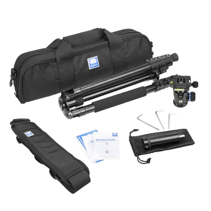 

Pro Photo Studio Accessories Aluminum Tripod+Ball Head+Quick Release Plate 3in1 Kit Travel For Digital Camera Sirui ET1004+K10X