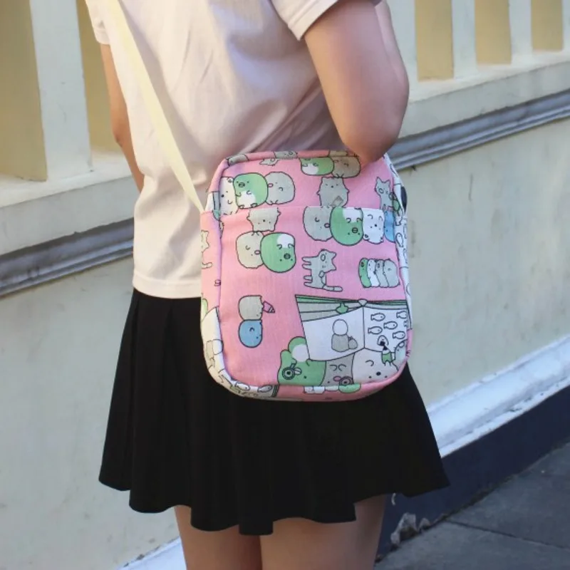 

OCHGEP San-X Sumikko Gurashi Japanese Anime Toys Plush Backpack Corner Bio Handheld Biological shoulder bags Girls HandBag