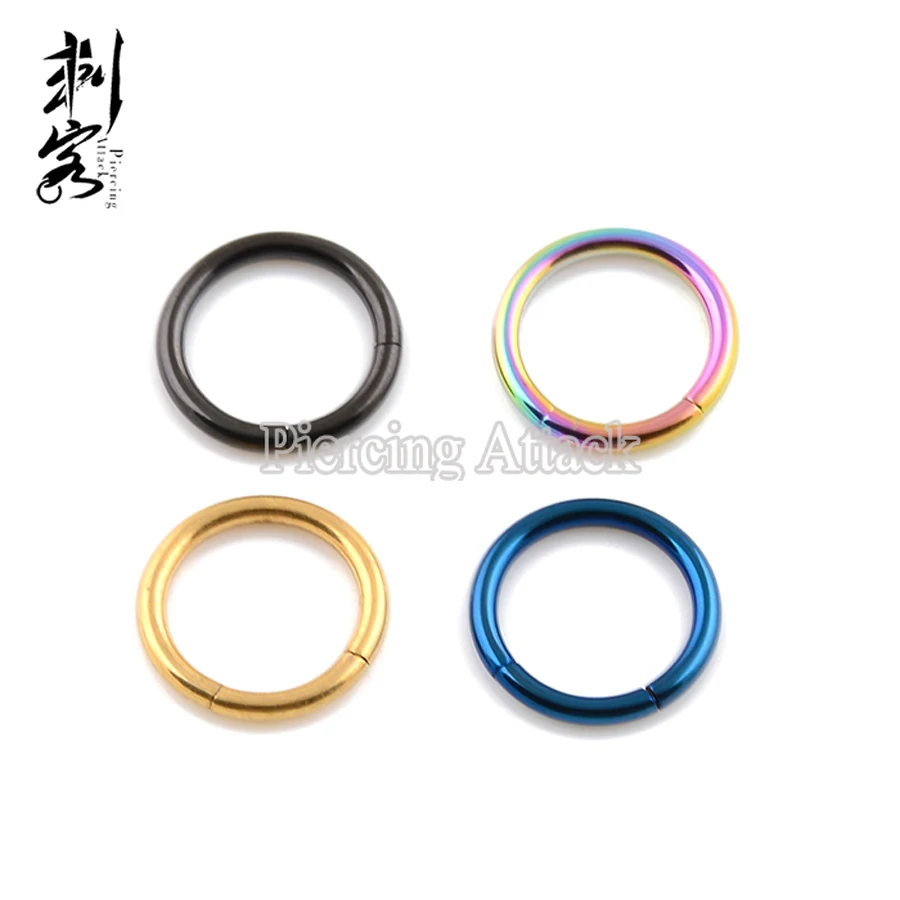 

Titanium Anodized Segment Ring 16 Gauge Captive Ring Body Jewelry Free Shipping Wholesale