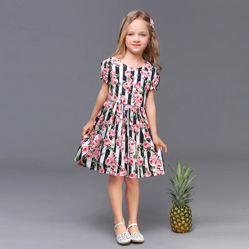 

Adult and children's flower dress kids High quality party dresses big girls