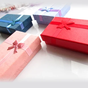 Guanya 4 Colors Jewelry Sets Display Box Necklace Earrings Ring Box 2.55*7*9cm Packaging Gift Box B011 Jewelry Packaging