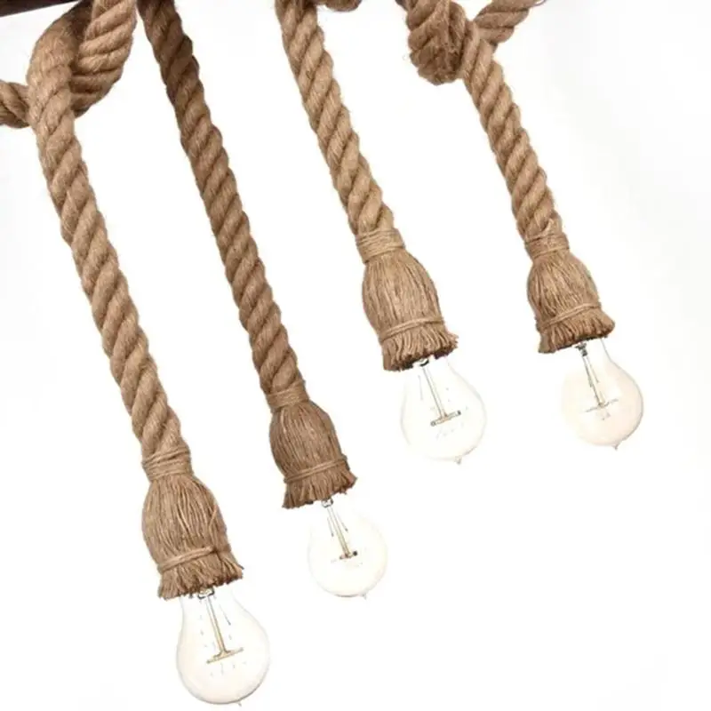 E27 текстильная кабельная лампа пеньковая веревка держатель винтажный электрический шнур провод DIY Подвеска гирлянда струнные огни база винтажные декоративные