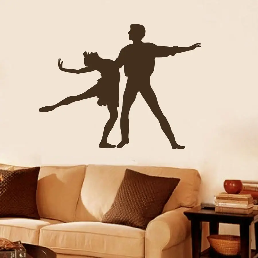 Wall Decals Ballet Couple Dance Dancer Dancing Vinyl Sticker Home Decor