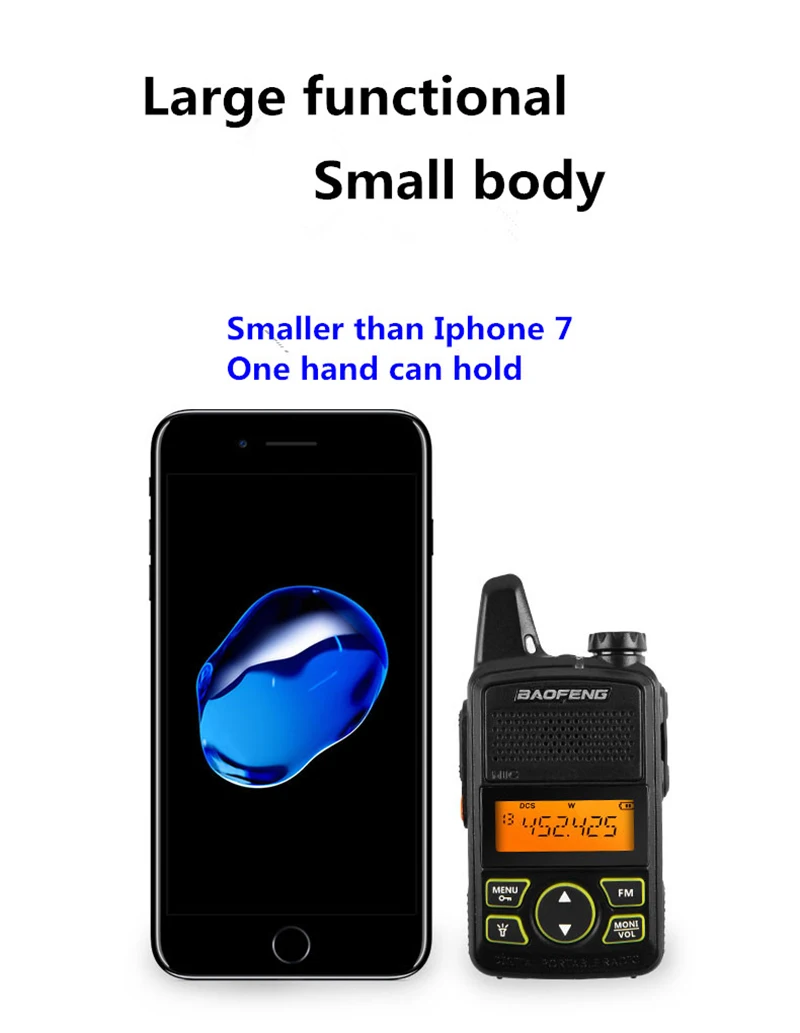 PTT Baofeng BF-T1 New Portable radio new MINI Walkie Talkie Dual Ham radio communicador Transceiver USB Interphone two way radio (8)
