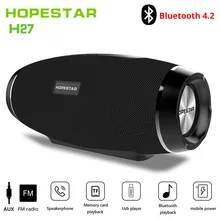 Hopestar Беспроводная колонка bluetooth динамик стерео Бас Сабвуфер computer2.1 звуковая коробка водонепроницаемый fm-радио USB Mp3 музыкальный Бумбокс