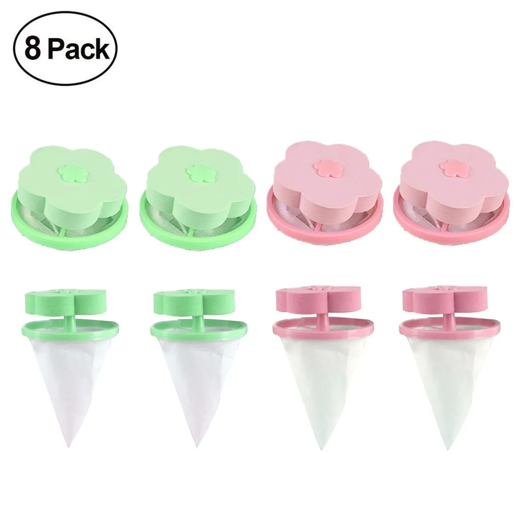 

4/6/8/10 Pcs lint Filter Bag Floating Pet Fur Catcher Filtering Hair Removal Device Wool Cleaning Supplies For washing machine