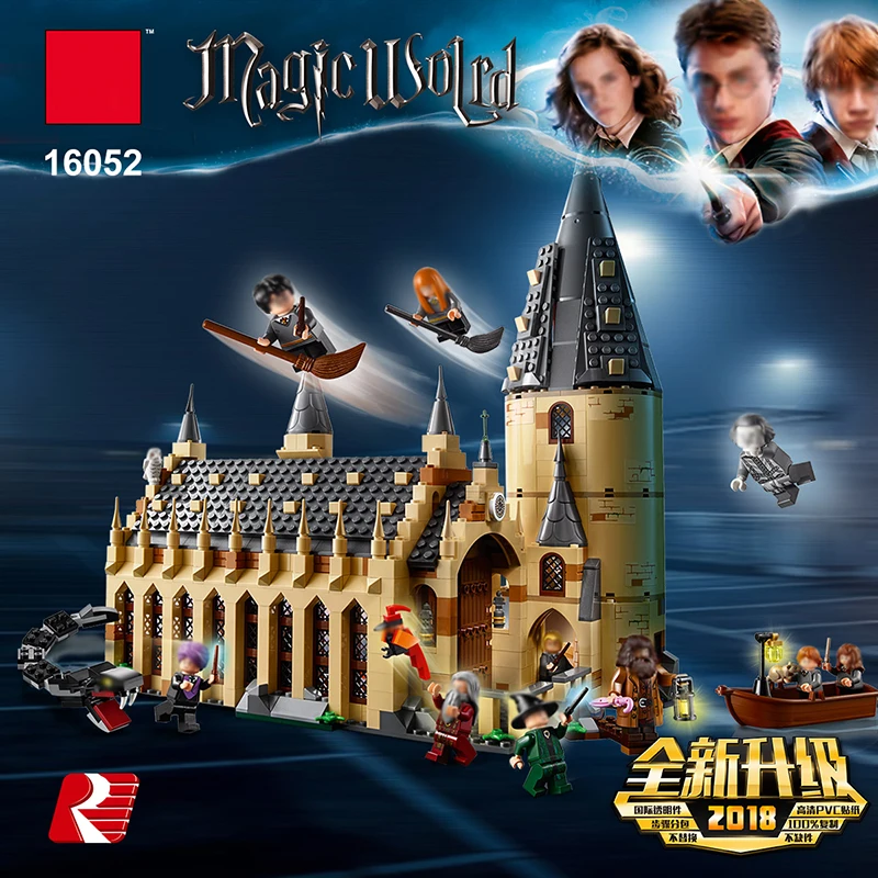 

2018 Lepin 16052 Harri Potter series Hogwarts Great Hall 983pcs Building Blocks Brick Educational Toys Compatible Legoing 75954