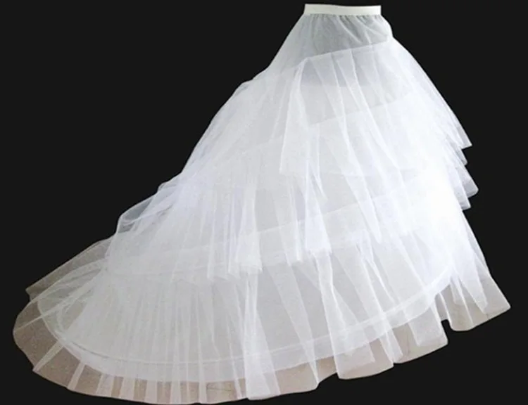 

2017 Wholesale 170cm Long Train Petticoat Slim Wedding Dress Crinoline Bridal COS Cheap Sexy Enaguas enaguas
