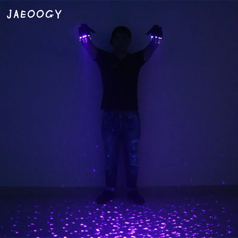 Индивидуальные высокого качества фиолетовый лазерный Перчатки DJ Бар ночной клуб светящиеся очки Перчатки Бар Ночной шоу реквизит