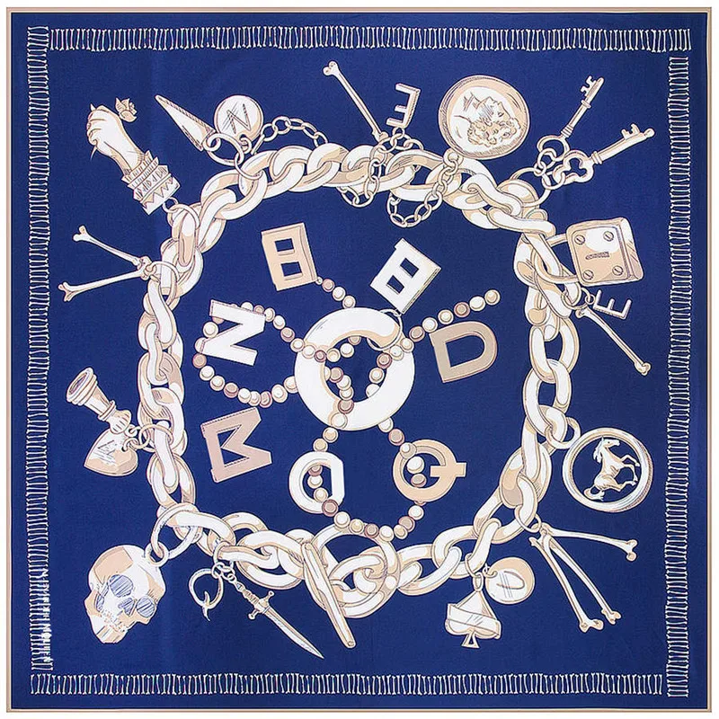 

130cm*130cm Luxury Brand Headband Letter Print Giant Scarf In 100% Silk Twill Silk Scarf For Women,Large Square Scarves Hijab