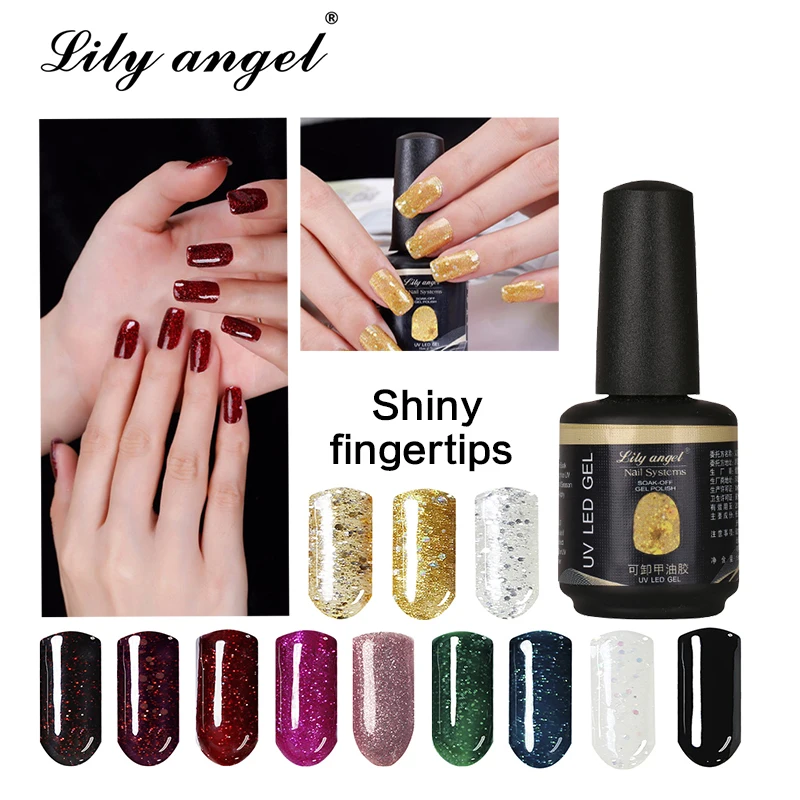 LiLy Angel Neon Colorful Nail Gel Polish 90 Colors Professional Led UV ...