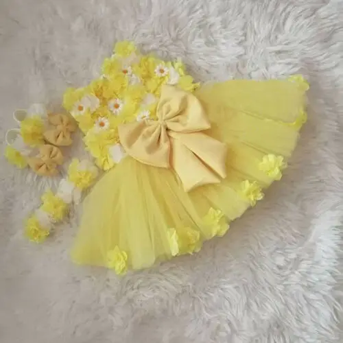 Милые платья с подсолнухами для маленьких девочек, США вечерние тюлевые свадебные наряды с юбкой-пачкой